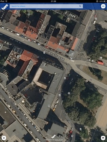 Luftbildansicht in Nokia Here Maps auf dem iPad (Screenshot: Golem.de)